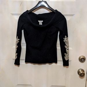 Beaded sweater size small